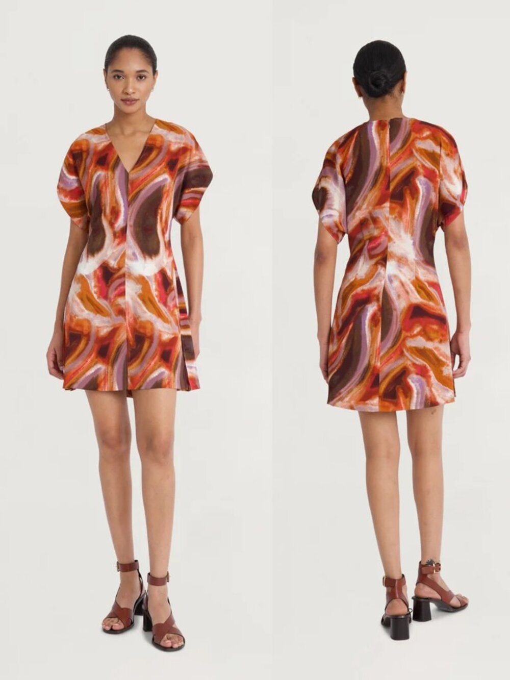 NWT New Luxely Nebula Mini Dress In Cinabar/Dusk Orchid Size 0